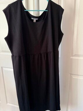 Old Navy Black Scoop Neck Cap Sleeve Dress 2X
